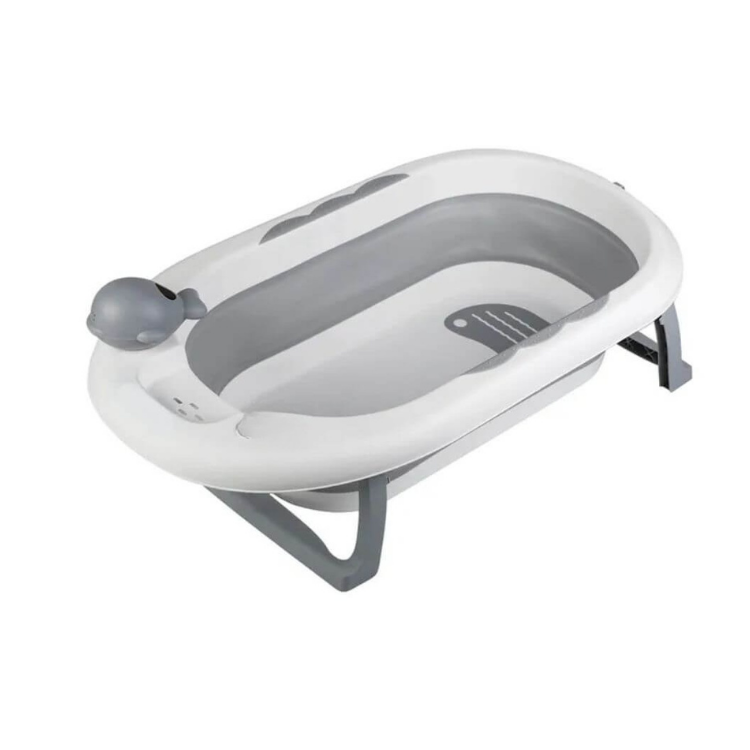 אמבטיית סיליקון מתקפלת – עם צפקל ומשפך | אמבטיה לתינוק