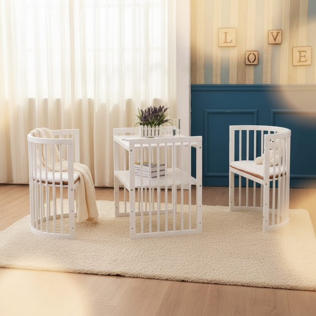 קן לציפור 4 ב-1 – עריסה ומיטת תינוק דגם D-2 | רהיטים לתינוק