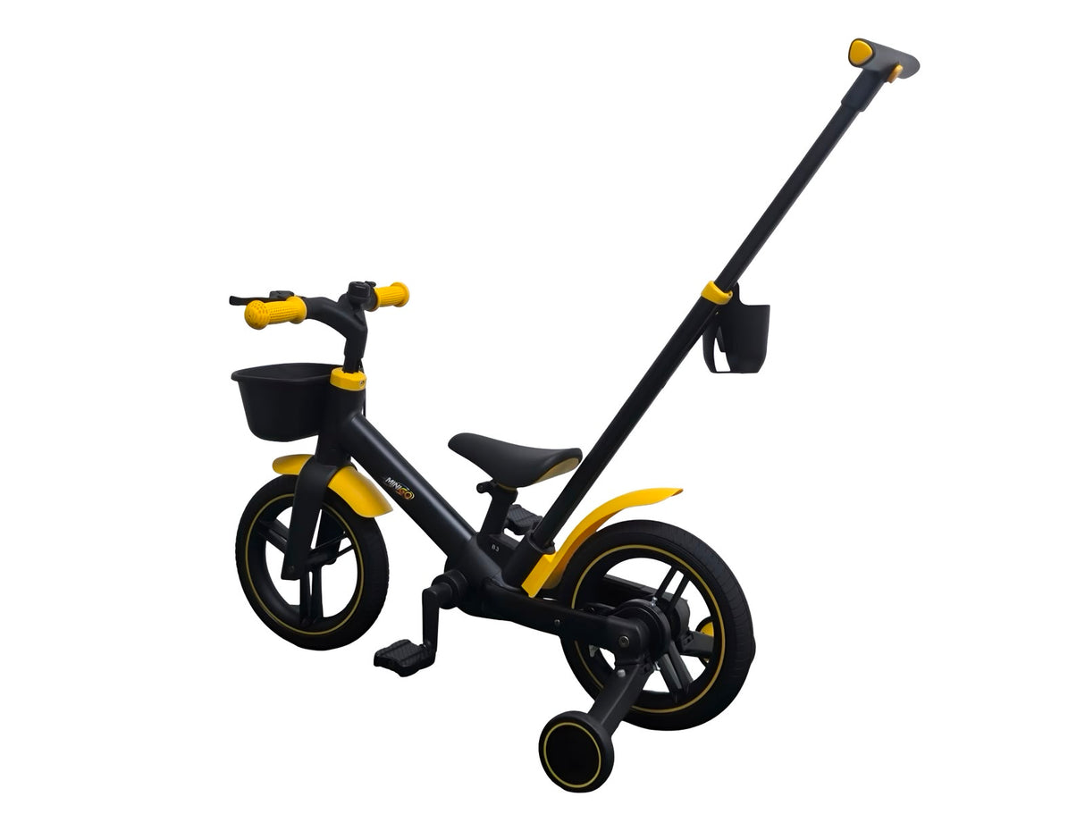 אופני איזון והאופניים הראשונים 5 ב-1 MINIGO עם ידית דחיפה להורים