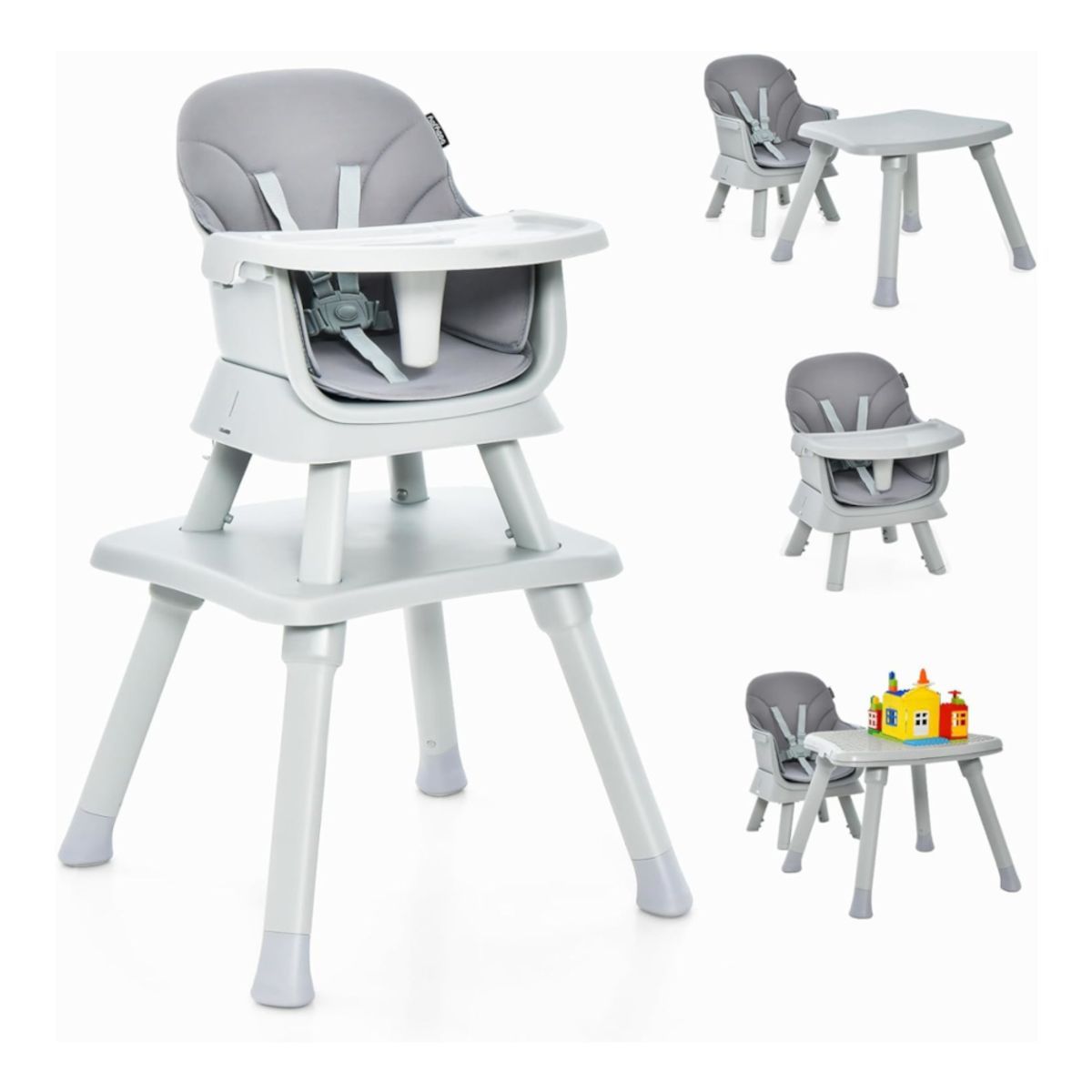 כסא אוכל 6 ב 1 LUCKY צבע:לבן בייבי סייף baby safe