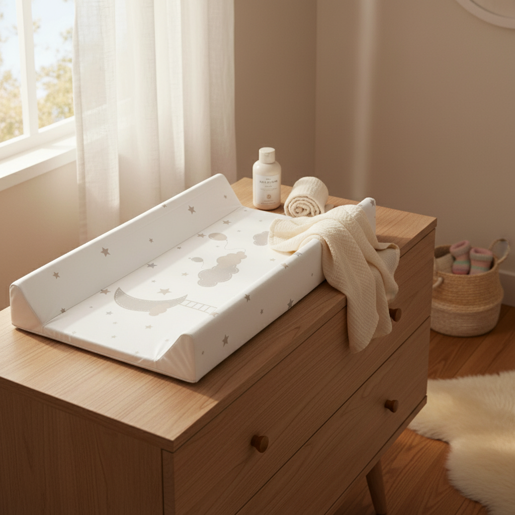 אמבטיית סיליקון מתקפלת עם מעמד ומשטח החתלה – אפור | אמבטיה לתינוק