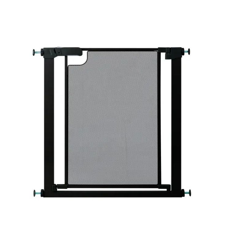 שער בטיחות רשת ללא קדיחה – מנגנון נעילה אוטומטי, לבן | שערי בטיחות