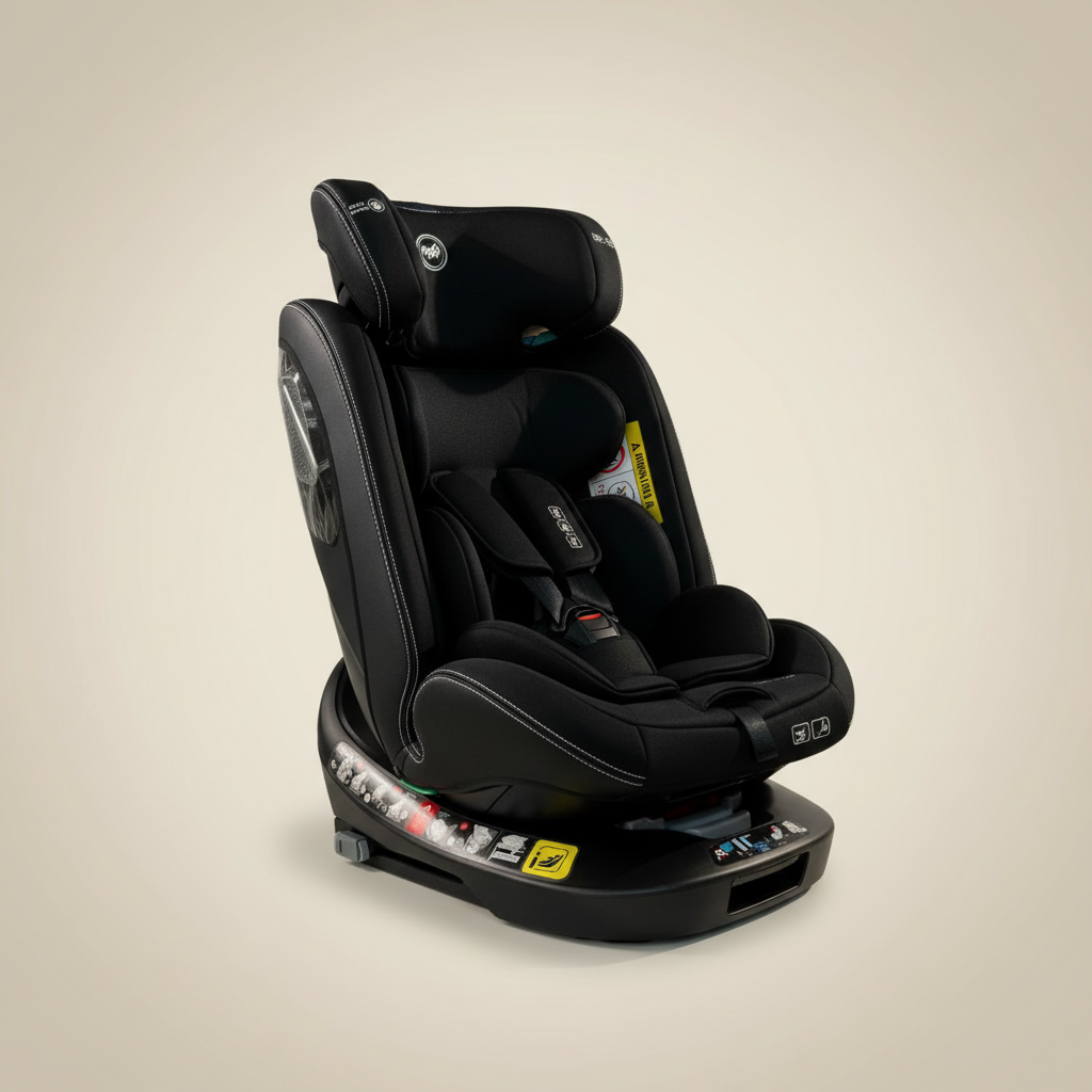 Be Care – כיסא בטיחות מסתובב 360° משולב בוסטר עם רגלית | בטיחות ברכב