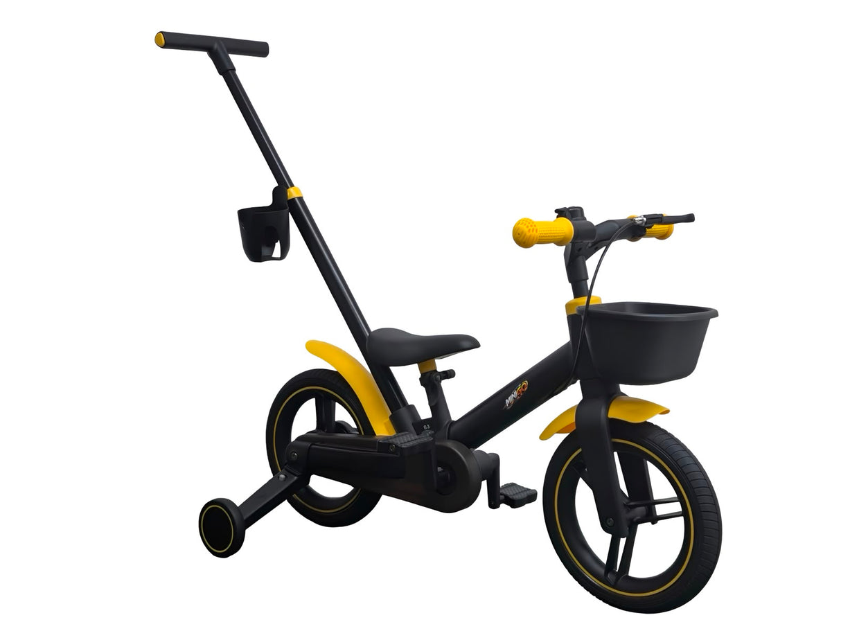 אופני איזון והאופניים הראשונים 5 ב-1 MINIGO עם ידית דחיפה להורים