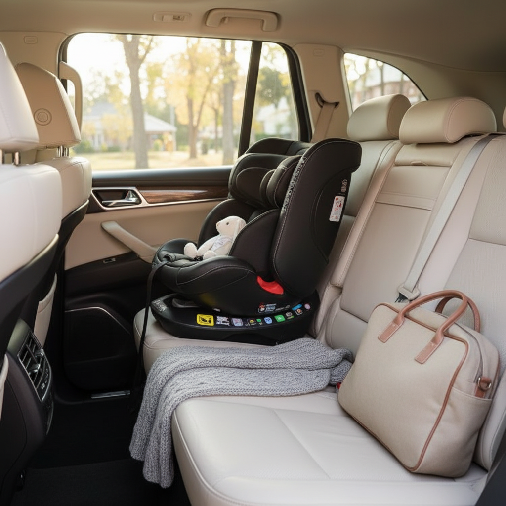 Be Care – כיסא בטיחות מסתובב 360° משולב בוסטר עם רגלית | בטיחות ברכב