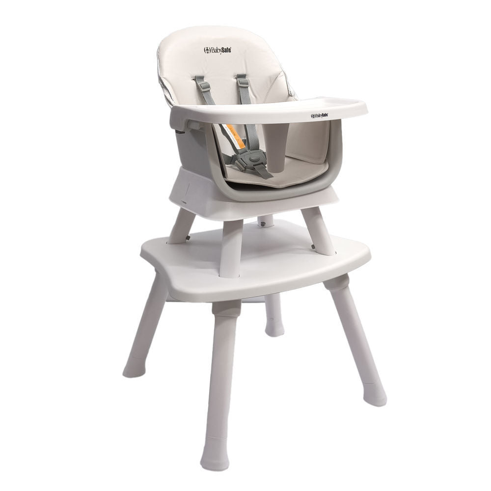 כסא אוכל 6 ב 1 LUCKY צבע:לבן בייבי סייף baby safe