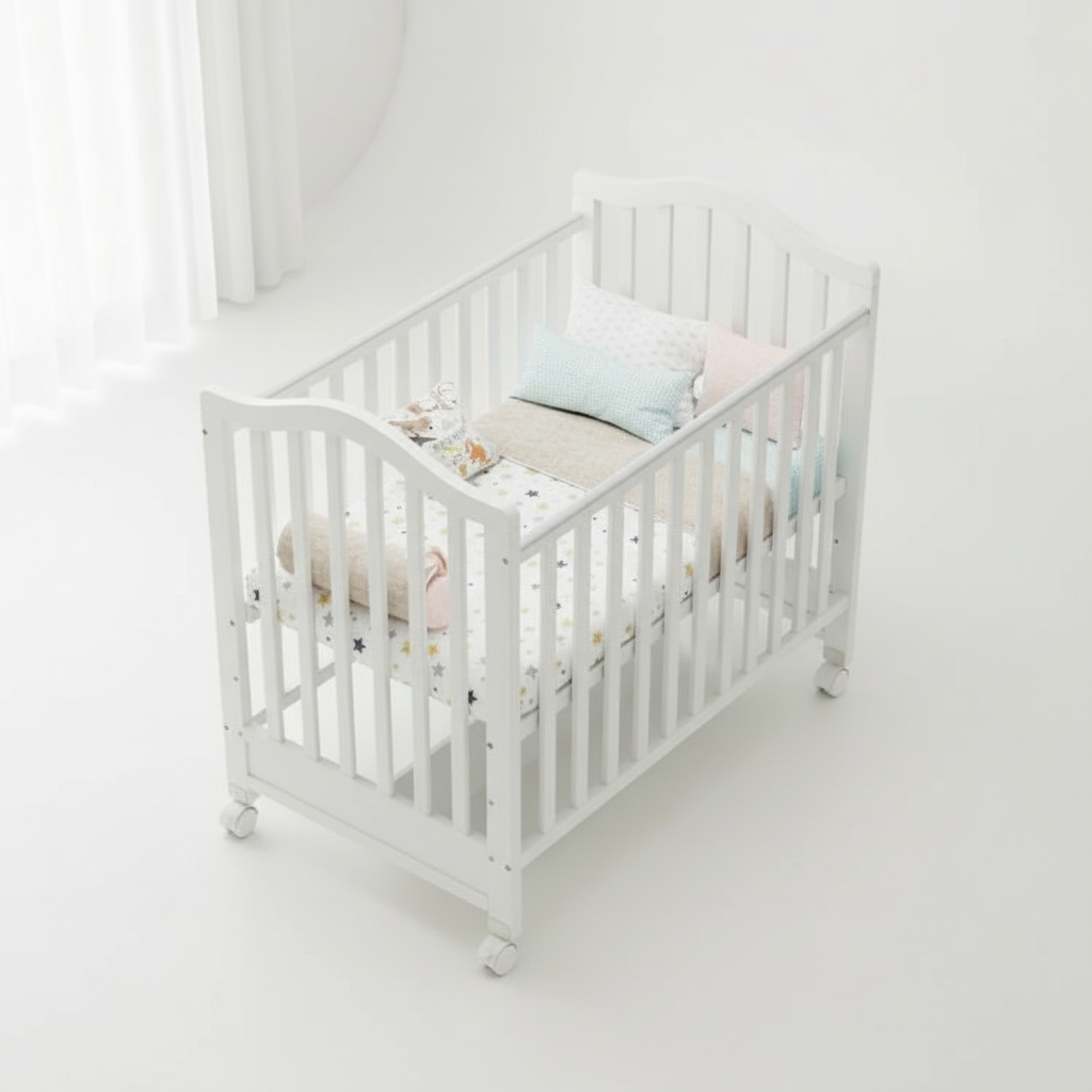 מיניגו – סט מיטה ושידה | חדר תינוק לבן