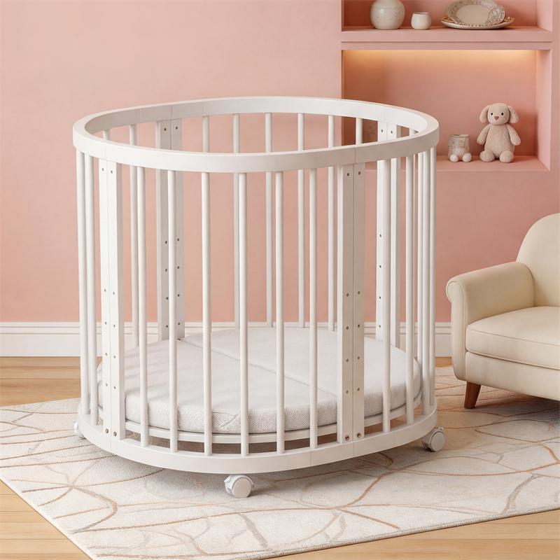 קן לציפור 4 ב-1 –דגם D-1 עריסה ומיטת תינוק לבן