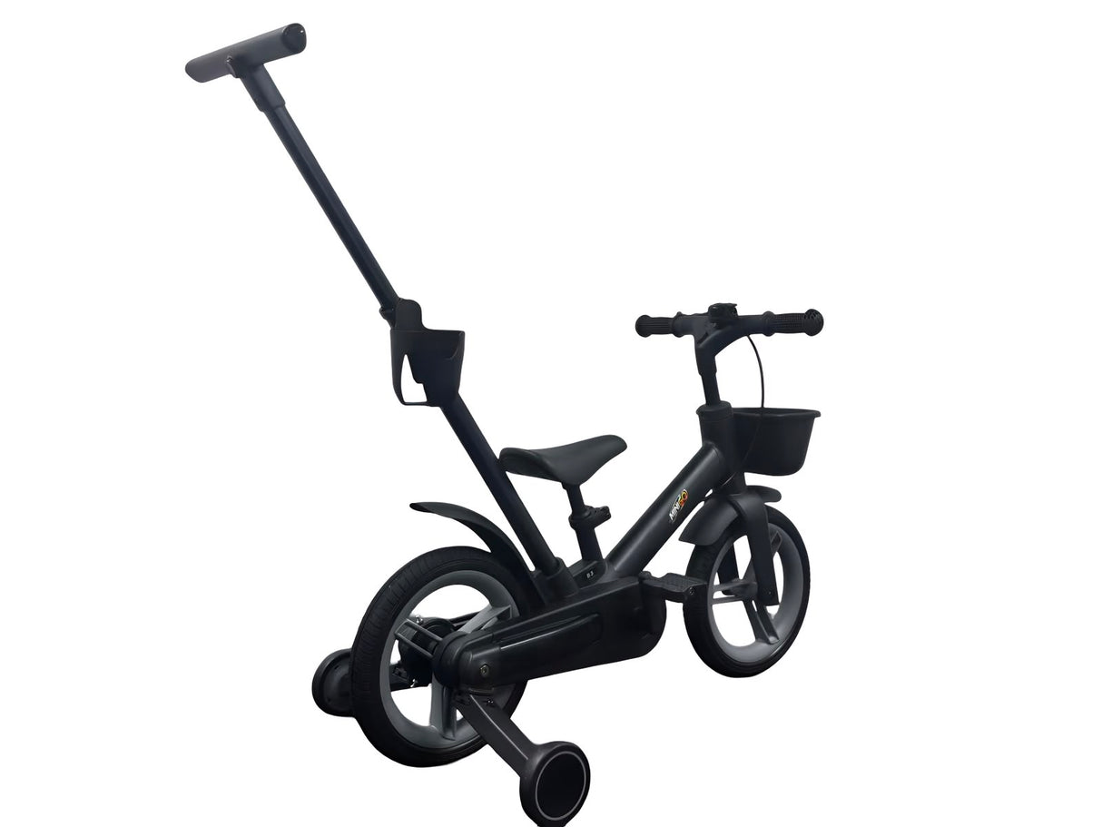 אופני איזון והאופניים הראשונים 5 ב-1 MINIGO עם ידית דחיפה להורים