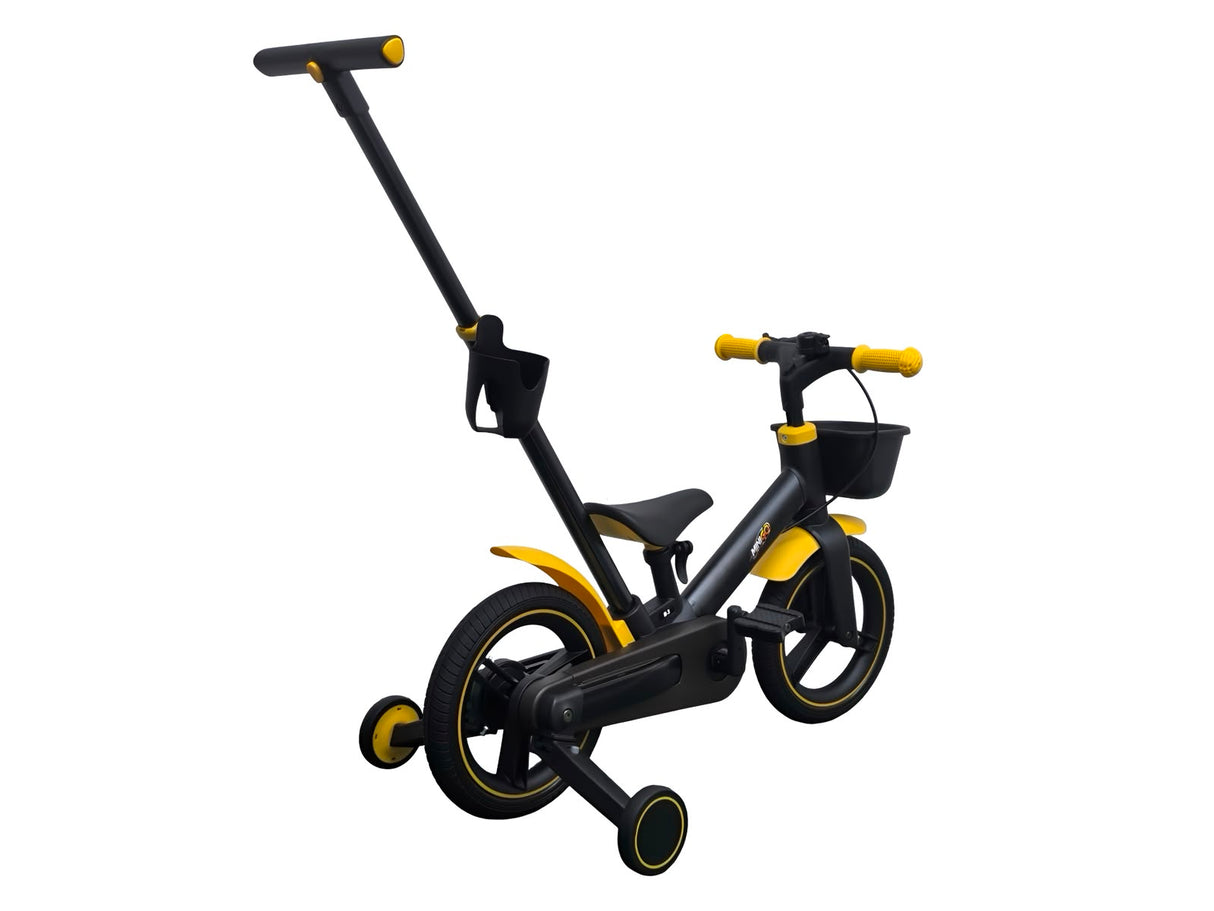 אופני איזון והאופניים הראשונים 5 ב-1 MINIGO עם ידית דחיפה להורים