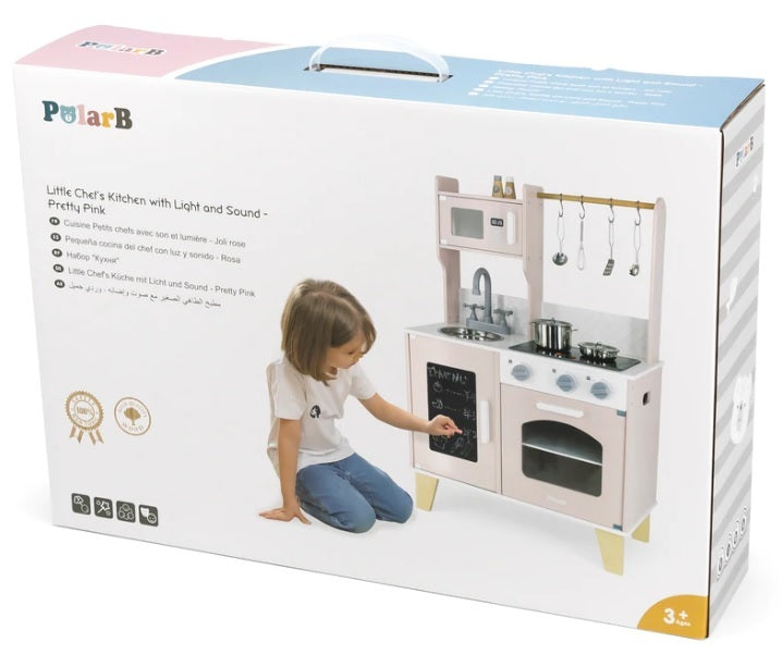 מטבח עץ לילדים עם אורות וצלילים – PolarB by VIGA