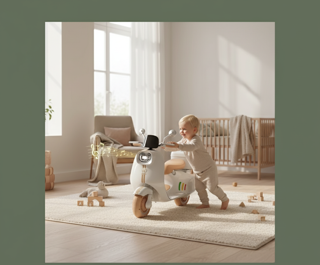 קטנוע חשמלי 3 גלגלים אפור בהיר