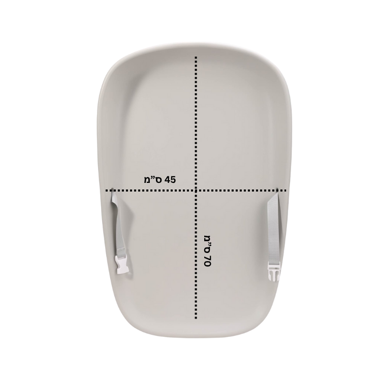 משטח החתלה מסיליקון גדול עם חגורות צבע בז