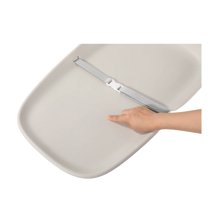 משטח החתלה מסיליקון גדול עם חגורות צבע בז