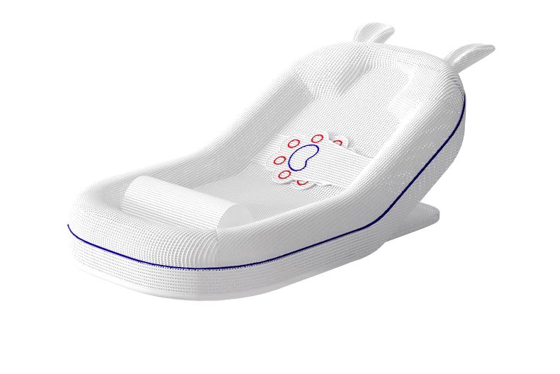 בייבי נסט מיניגו לבן עם פס כחול / BABY NEST