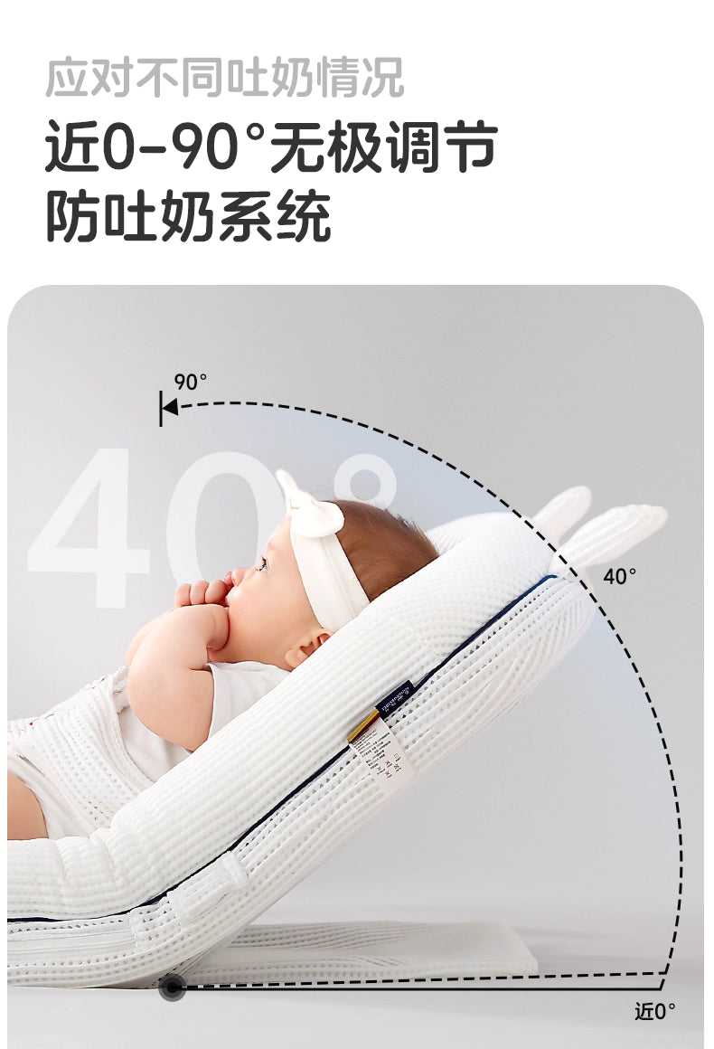 בייבי נסט מיניגו לבן עם פס כחול / BABY NEST