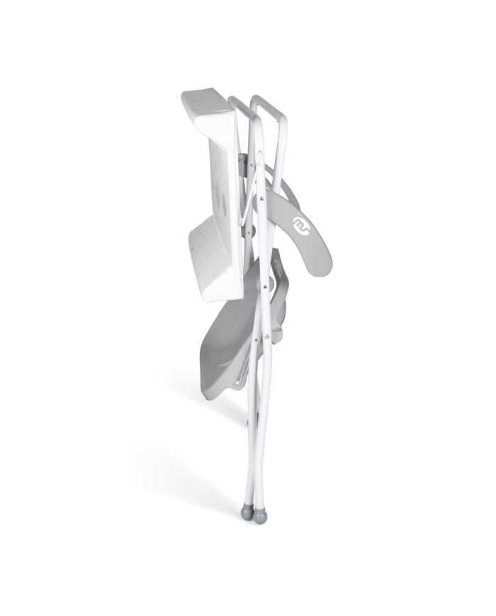 אמבטיית סיליקון מתקפלת עם מעמד ומשטח החתלה – אפור | אמבטיה לתינוק