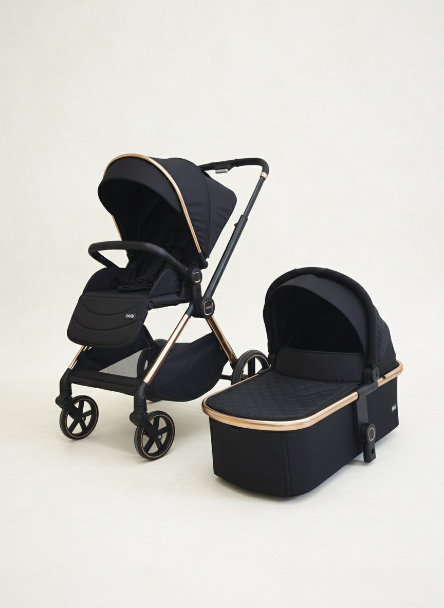 חבילת לידה מלאה – עגלה JANE, עריסה Minigo, שידה 80 ס"מ