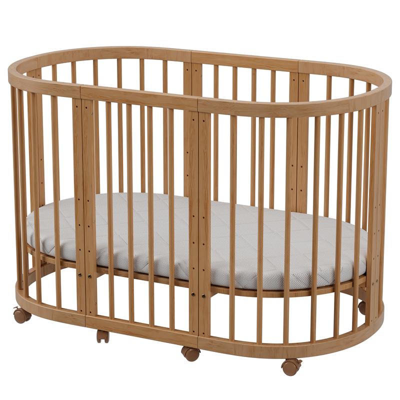 קן לציפור 4 ב-1 –דגם D-2 עריסה ומיטת תינוק צבע עץ