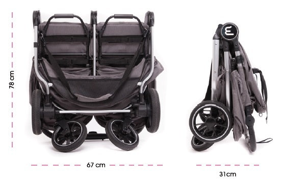 עגלת תאומים /אחים בייבי טווין