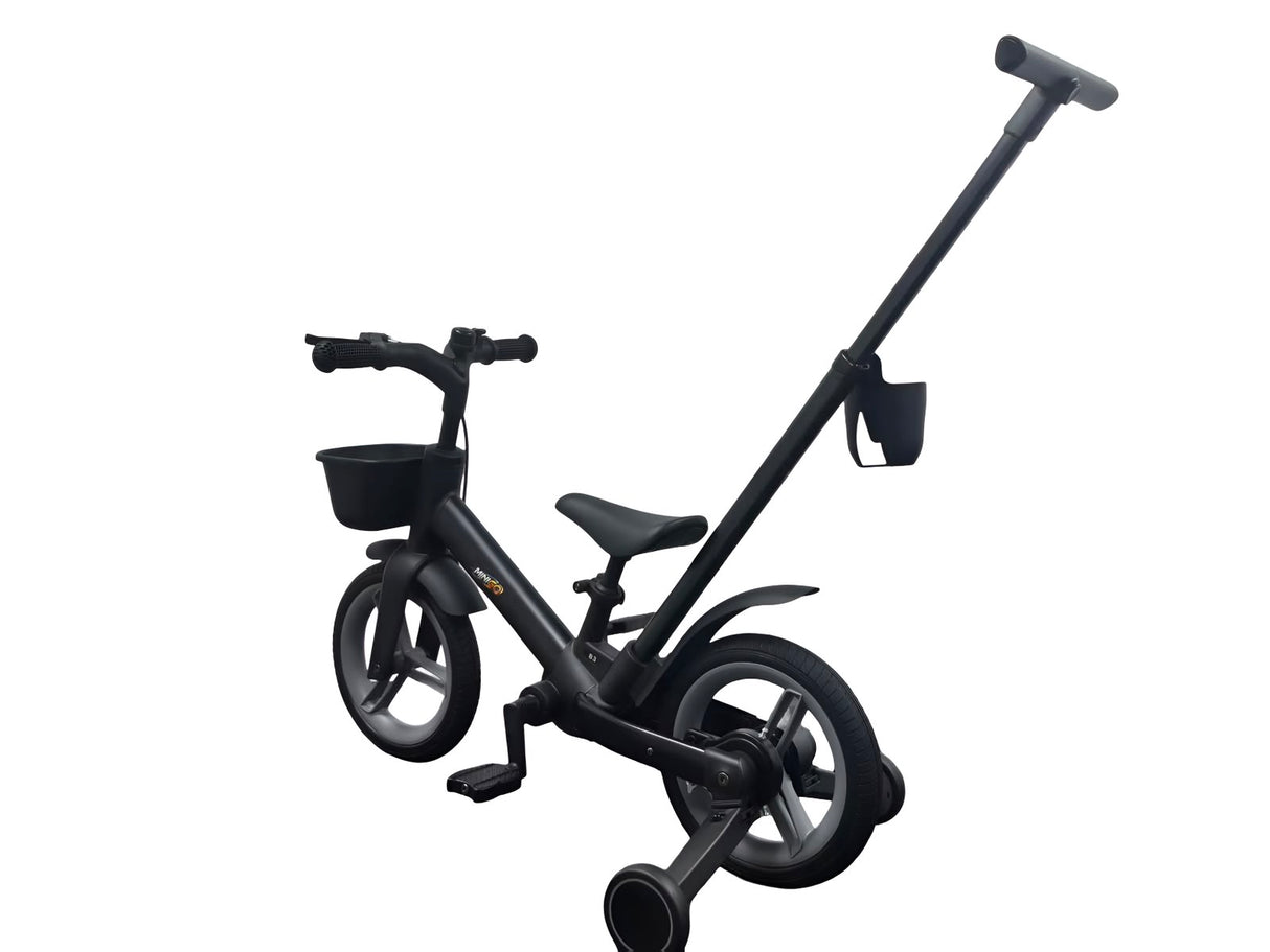 אופני איזון והאופניים הראשונים 5 ב-1 MINIGO עם ידית דחיפה להורים