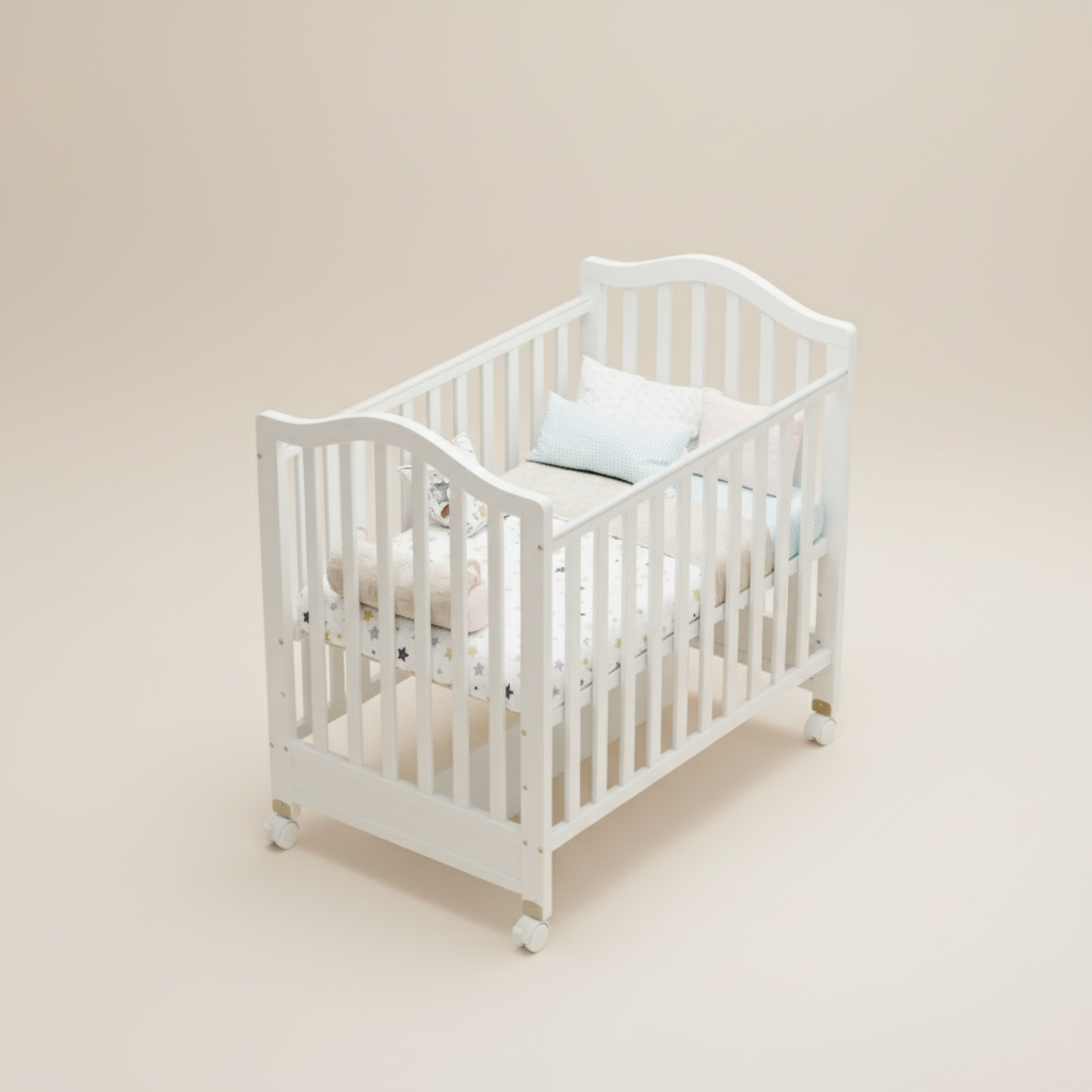 מיניגו – סט מיטה ושידה | חדר תינוק לבן