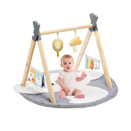 אוניברסיטה מעץ לתינוק עם משטח פעילות רך 63587
