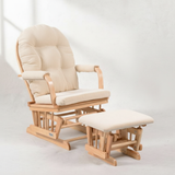 כורסת הנקה TF14T-1S – ריפוד בז' ועץ בוק טבעי | כורסות הנקה