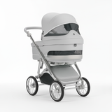 בבהקאר פארקור 051 – אפור דמוי עור | עגלת תינוק