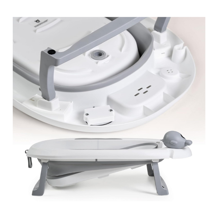 אמבטיית סיליקון מתקפלת – עם צפקל ומשפך | אמבטיה לתינוק