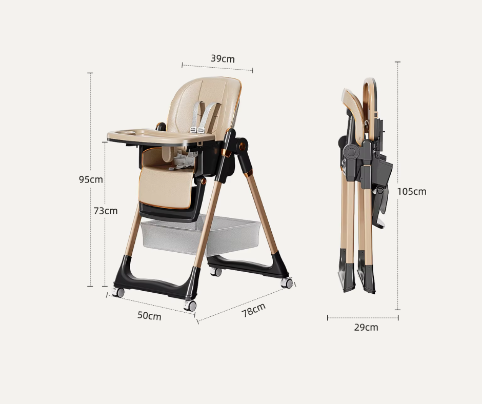 כיסא אוכל מתקפל 4 צבעים לבחירה  – ריפוד דמוי עור PU