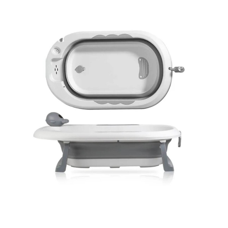 אמבטיית סיליקון מתקפלת – עם צפקל ומשפך | אמבטיה לתינוק