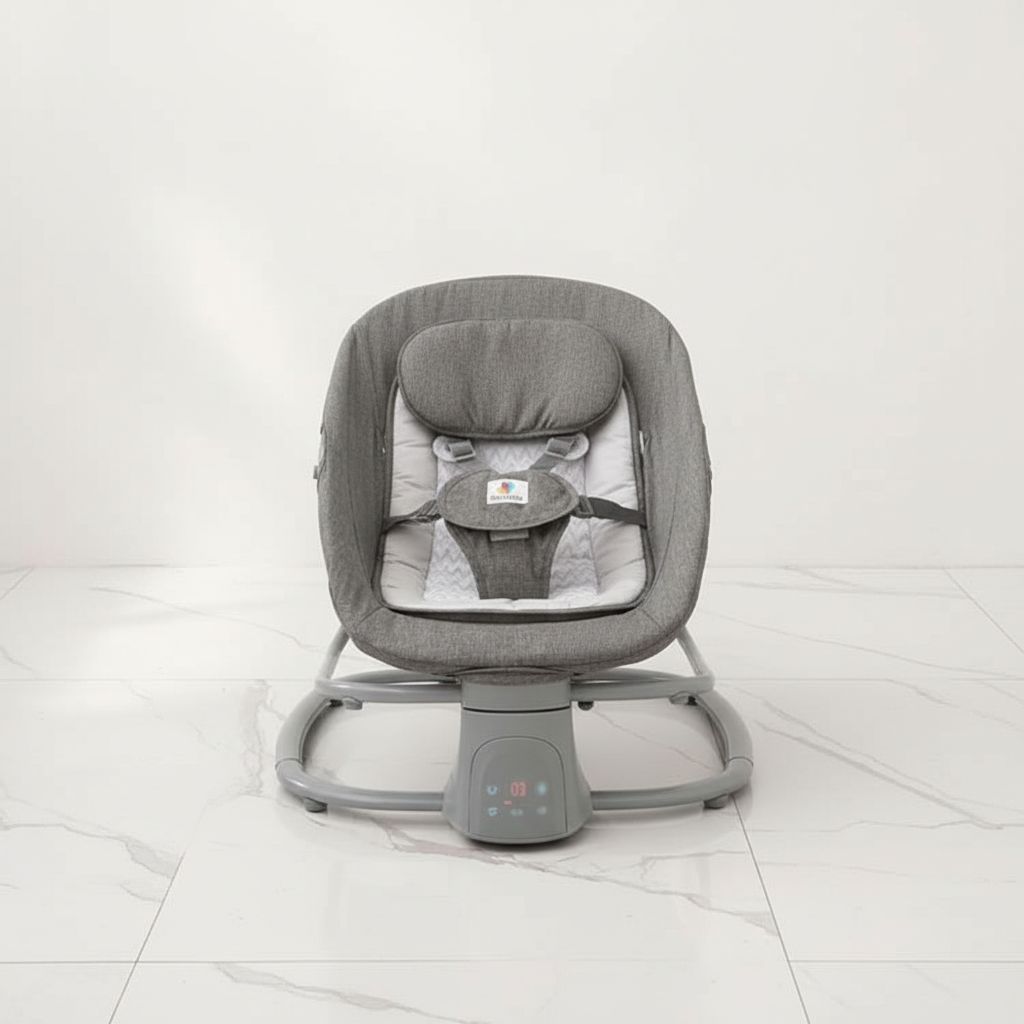 מאסטלה 4 ב-1 – נדנדה חשמלית וטרמפולינה עם מגש אוכל נשלף