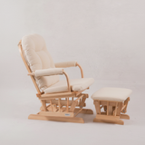 כורסת הנקה TF14T-1S – ריפוד בז' ועץ בוק טבעי | כורסות הנקה