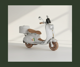 קטנוע חשמלי 3 גלגלים אפור בהיר