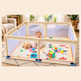 גדר פעילות מתקפלת לתינוקות 180×200 ס״מ – עם שטיח פעילות, כדורים