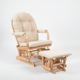 כורסת הנקה TF14T-1S – ריפוד בז' ועץ בוק טבעי | כורסות הנקה