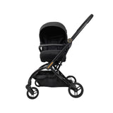 מיניגו – טיולון קיפול אוטומטי מסתובב 360, שחור עם שילדה רוז גולד | טיולון