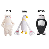 כרית חיבוקי עם יד טופחת - חיות שונות