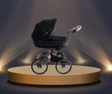 בבהקאר סטיילו – שחור עם שילדה רוז גולד | עגלת תינוק