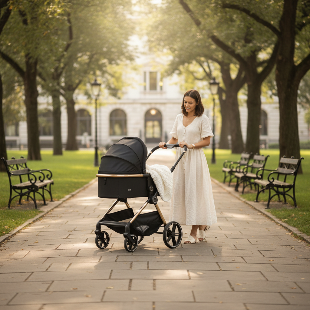 חבילת לידה מלאה – עגלה JANE, עריסה Minigo, שידה 80 ס"מ