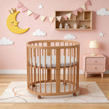 קן לציפור 4 ב-1 –דגם D-2 עריסה ומיטת תינוק צבע עץ