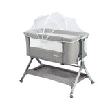 עריסה מתחברת MINIGO אייר אפור עם מזרן נושם וכילה