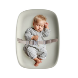 משטח החתלה מסיליקון גדול  עם חגורות צבע בז