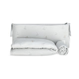 סט מצעים למיטת תינוק מיננה תכלת עם הדפס סירות