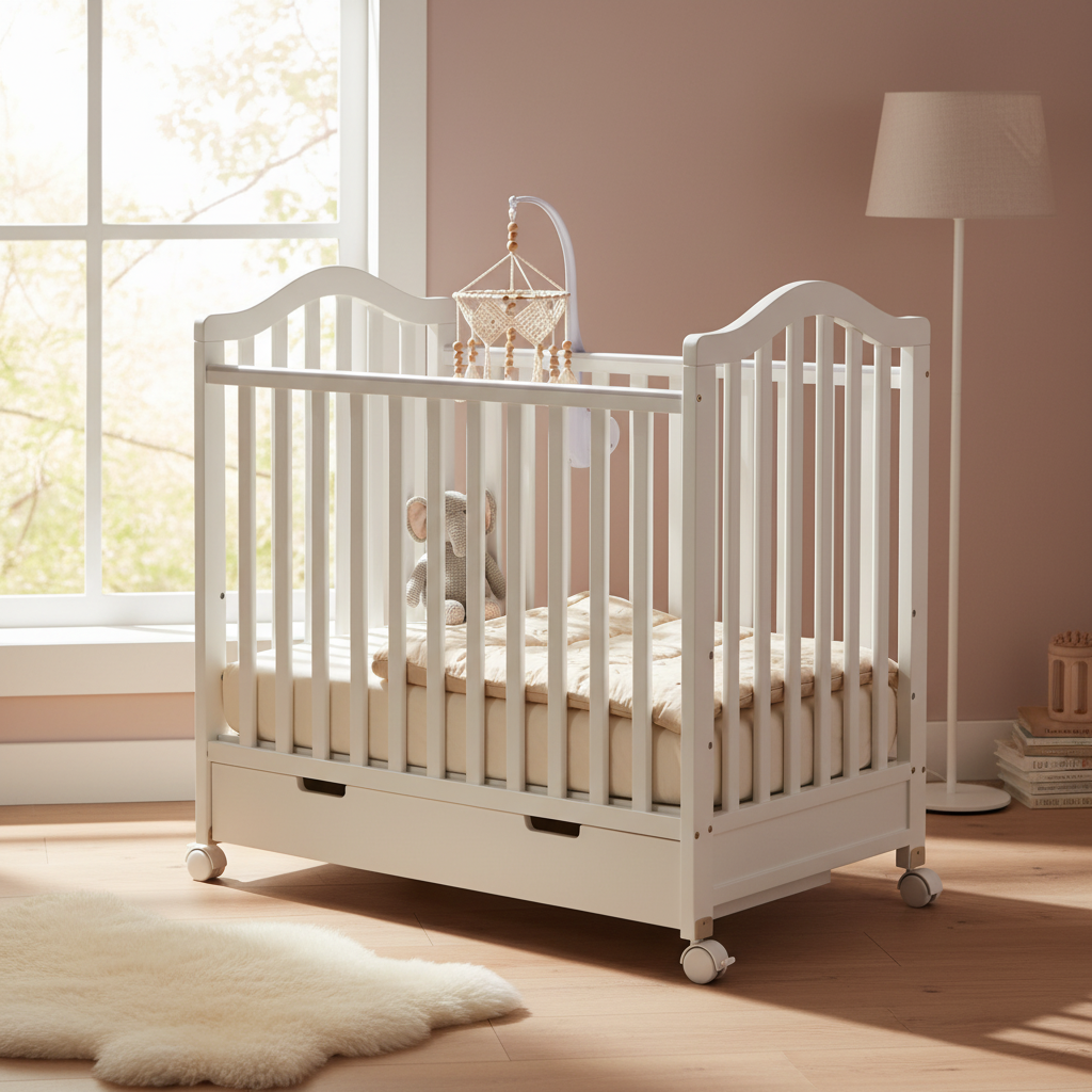 מיניגו – סט מיטה ושידה | חדר תינוק לבן