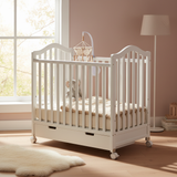 מיניגו – סט מיטה ושידה | חדר תינוק לבן