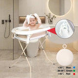 אמבטיית סיליקון מתקפלת ענקית עם מעמד מיניגו – צבע בז׳