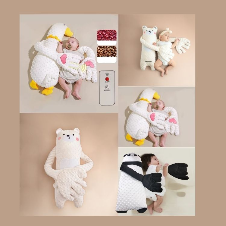 כרית חיבוקי עם יד טופחת - חיות שונות