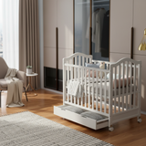 מיניגו – סט מיטה ושידה | חדר תינוק לבן